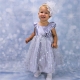 Детское нарядное серое платье с розочкой